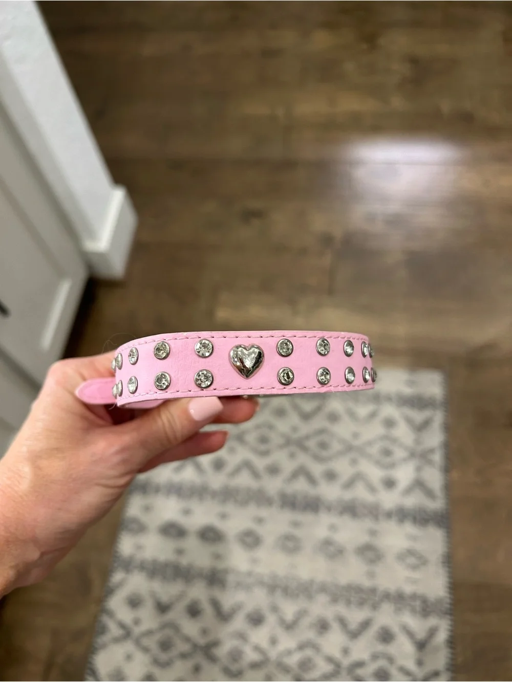 Pink Studded Heart Collar 💗